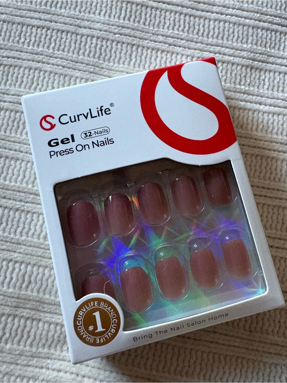 Curvlife Gel Press On Nails - Mauve Pink (32 Pack) Rosy Calm